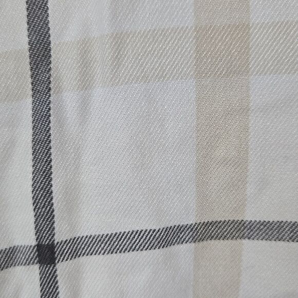 Jachs Girlfriend NWT Women's 2X Super Soft Pocket Flannel Shirt White Shacket - Picture 7 of 14